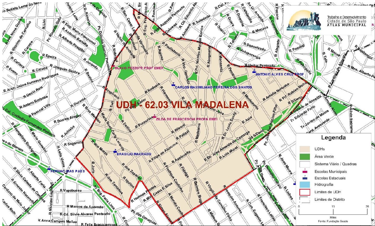 Mapa da Vila Madalena